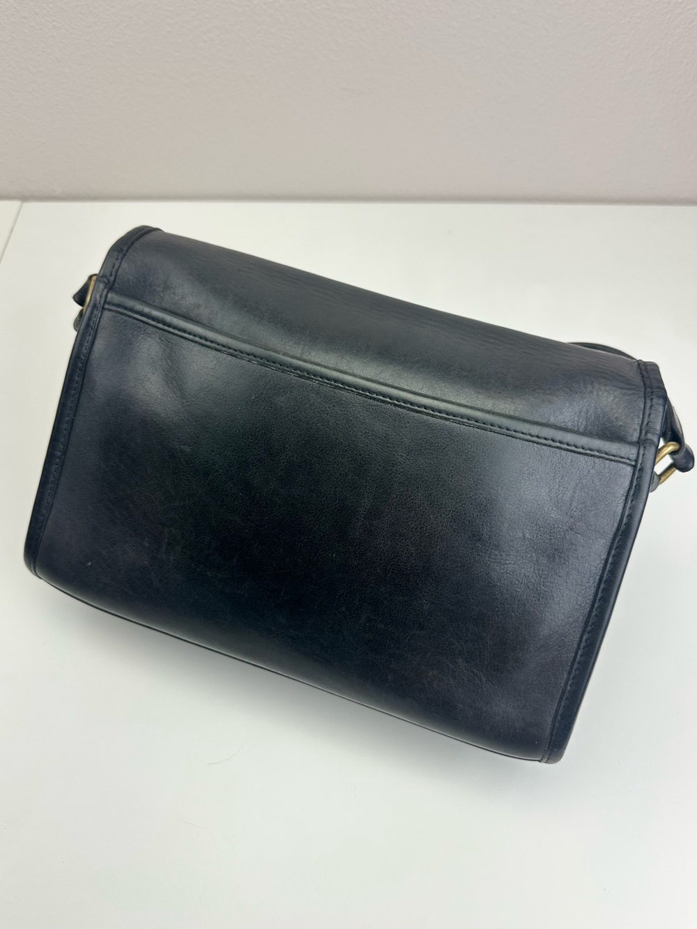 Coach Vintage Ridgefield Flap Black Leather Suede Crossbody Buckle Bag Late 90s - Picture 4 of 13